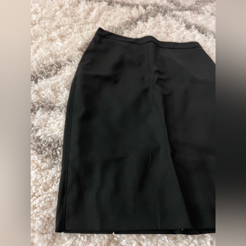 NWT J.Crew Super 120's Solid Black Pencil Skirt Womens size 00 - Picture 13 of 15